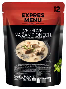 Vepřové na žampiónech bez lepku 600 g Expres Menu